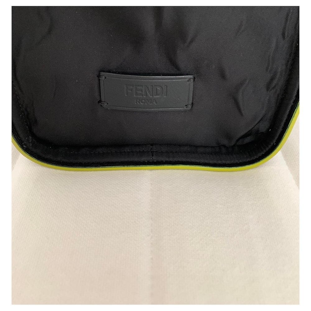 SOLD!! Fendi Id-ea Black Nylon Shopper Tote with Multicolor Shearling Logo RARE - Picture 10 of 10